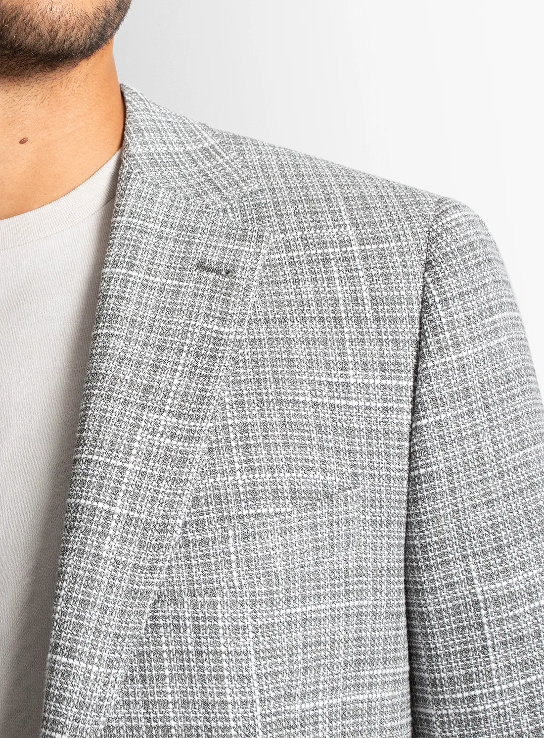 Verona Silver Slub Basketweave Sports Jacket