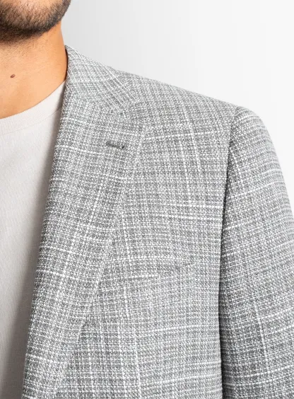 Verona Silver Slub Basketweave Sports Jacket