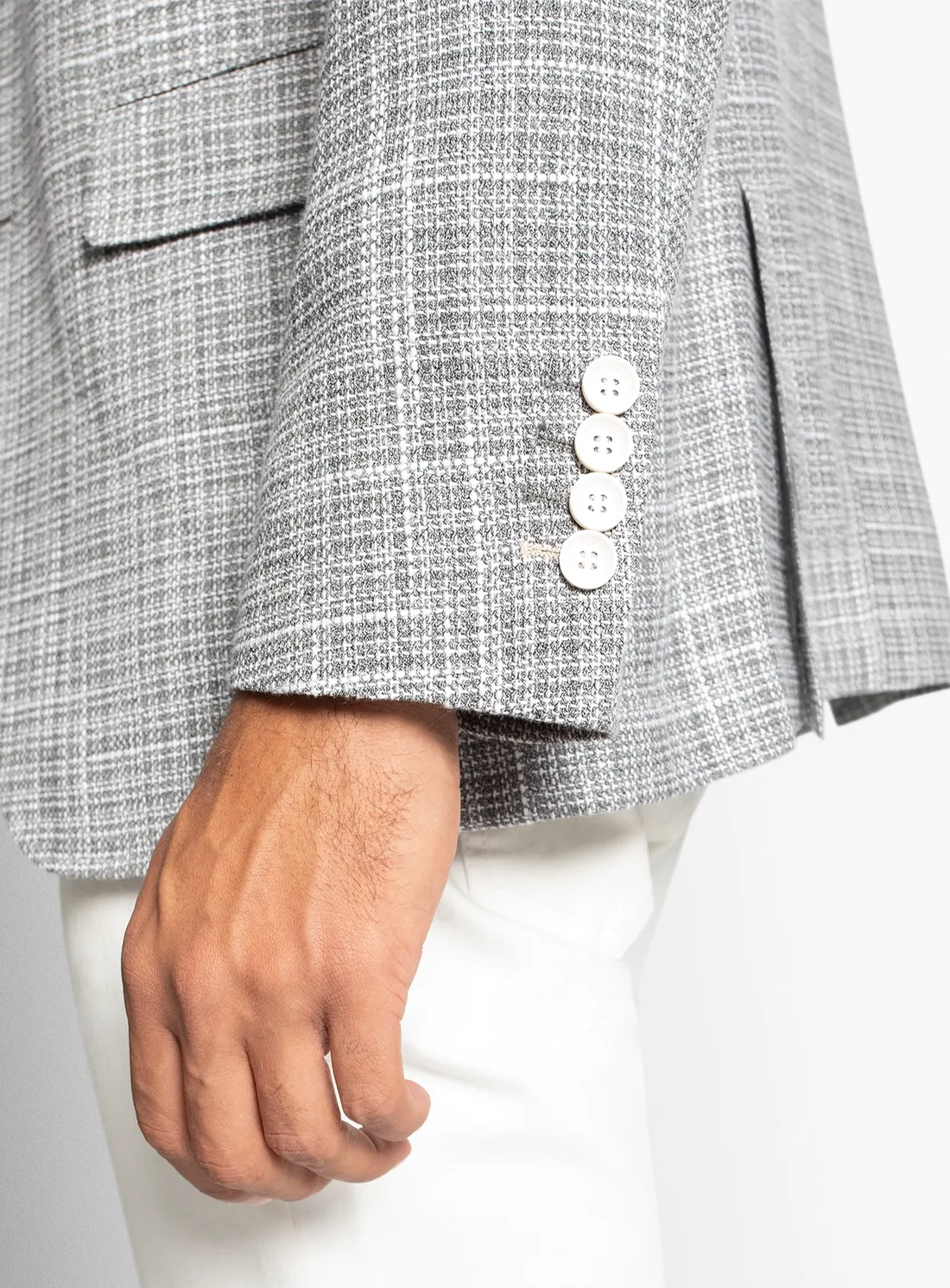Verona Silver Slub Basketweave Sports Jacket