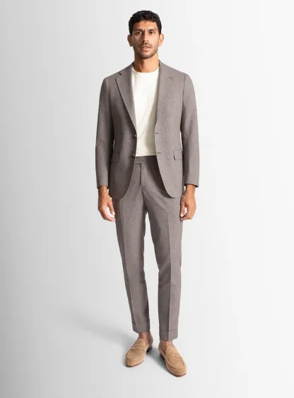 Vitale Puppytooth Chocolate Brown Jacket