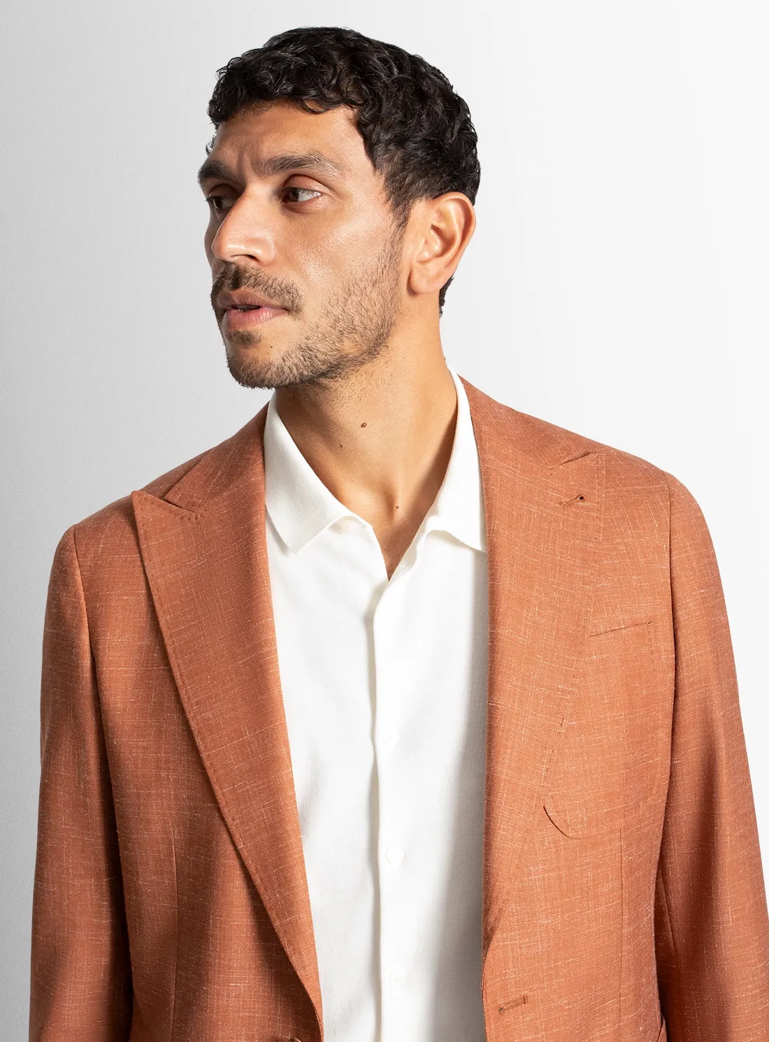 Picciano Burnt Orange Mouline Twill Jacket