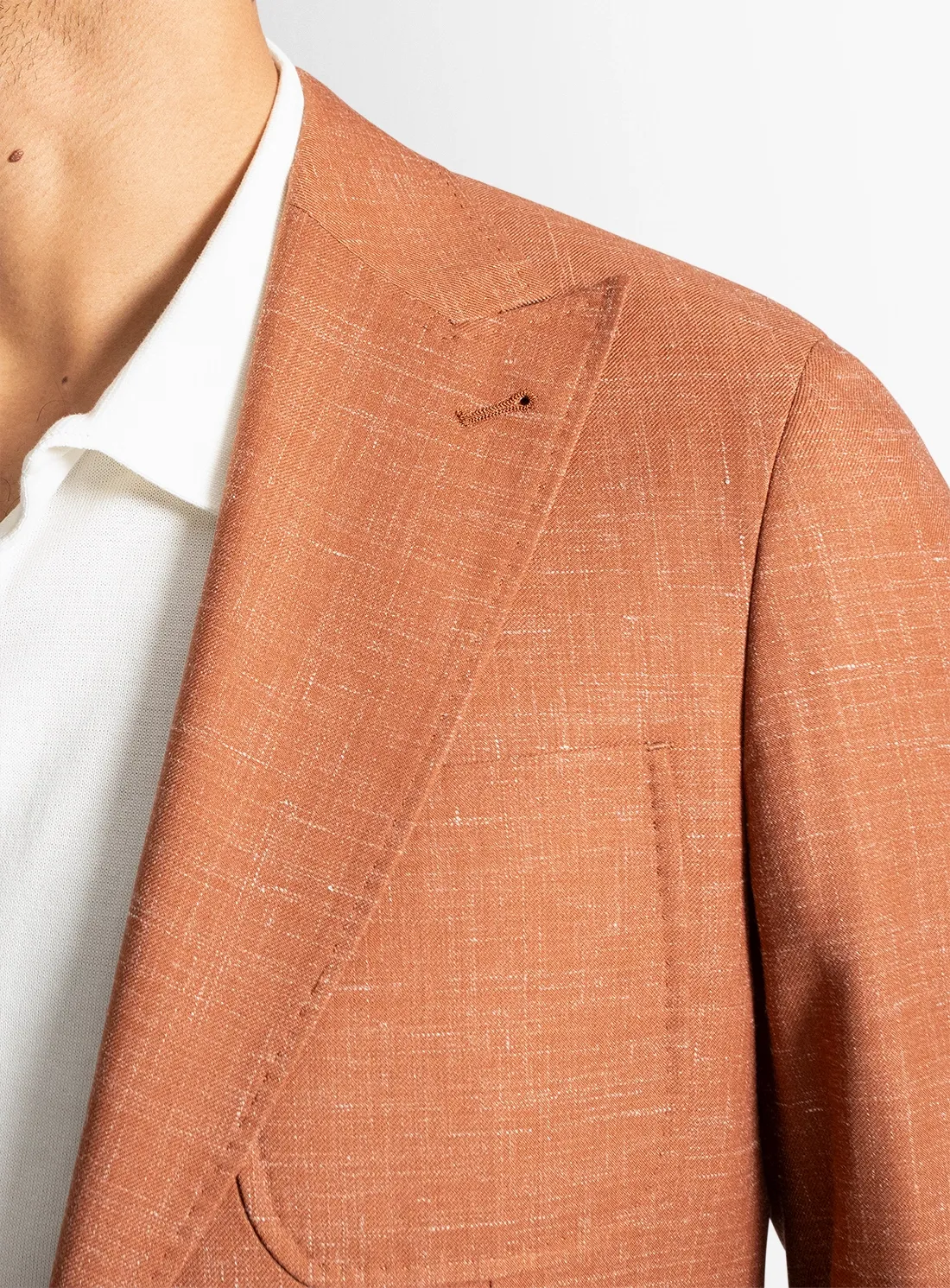 Picciano Burnt Orange Mouline Twill Jacket