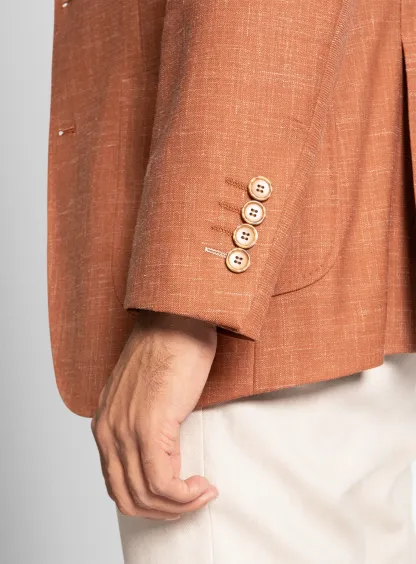 Picciano Burnt Orange Mouline Twill Jacket