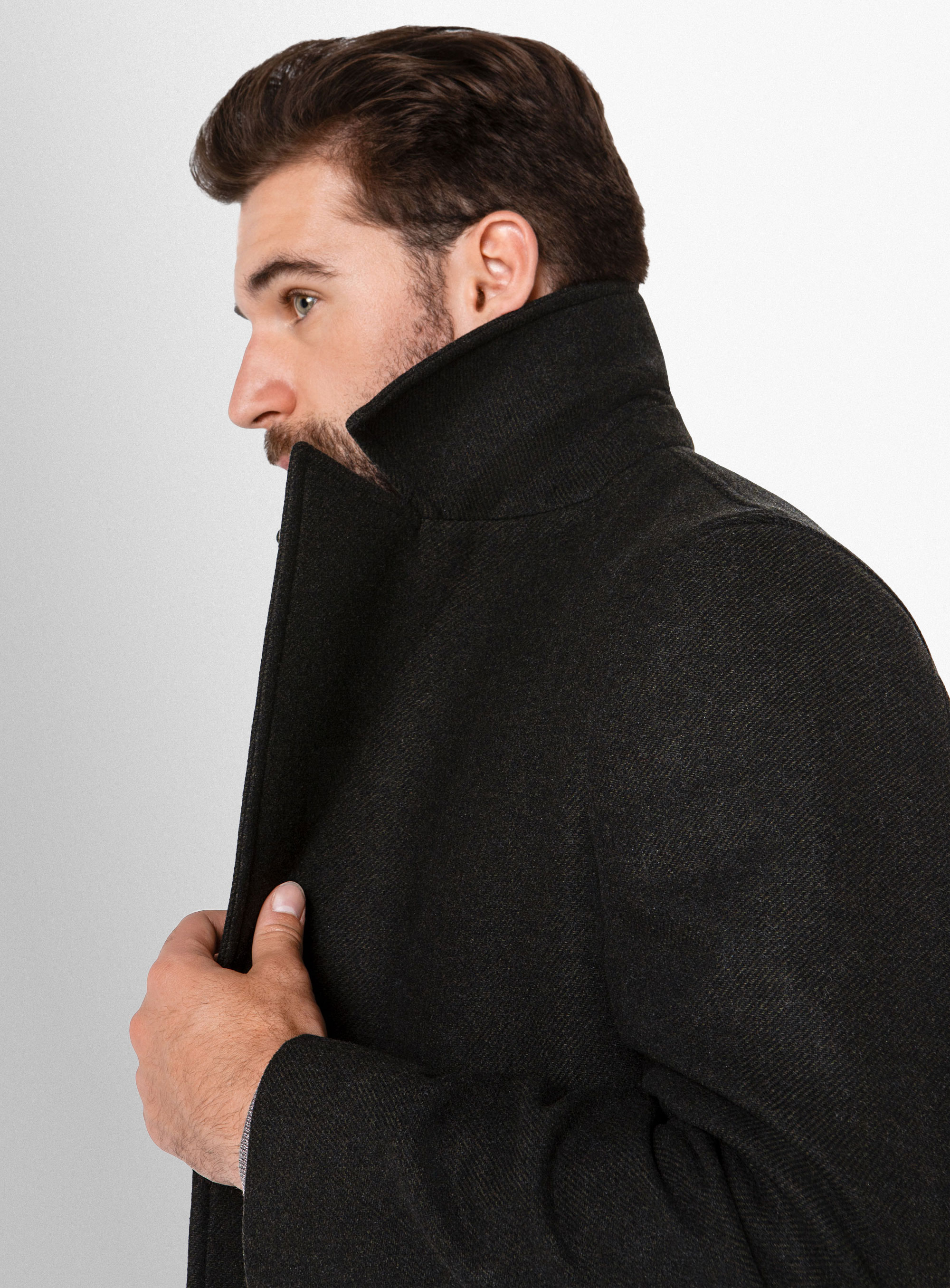 Tesero Olive Twill Overcoat