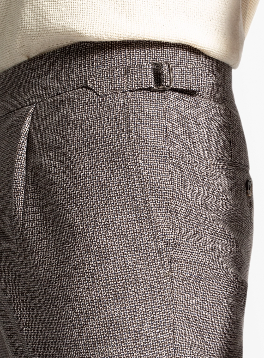 Sienna Puppytooth Chocolate Brown Trousers