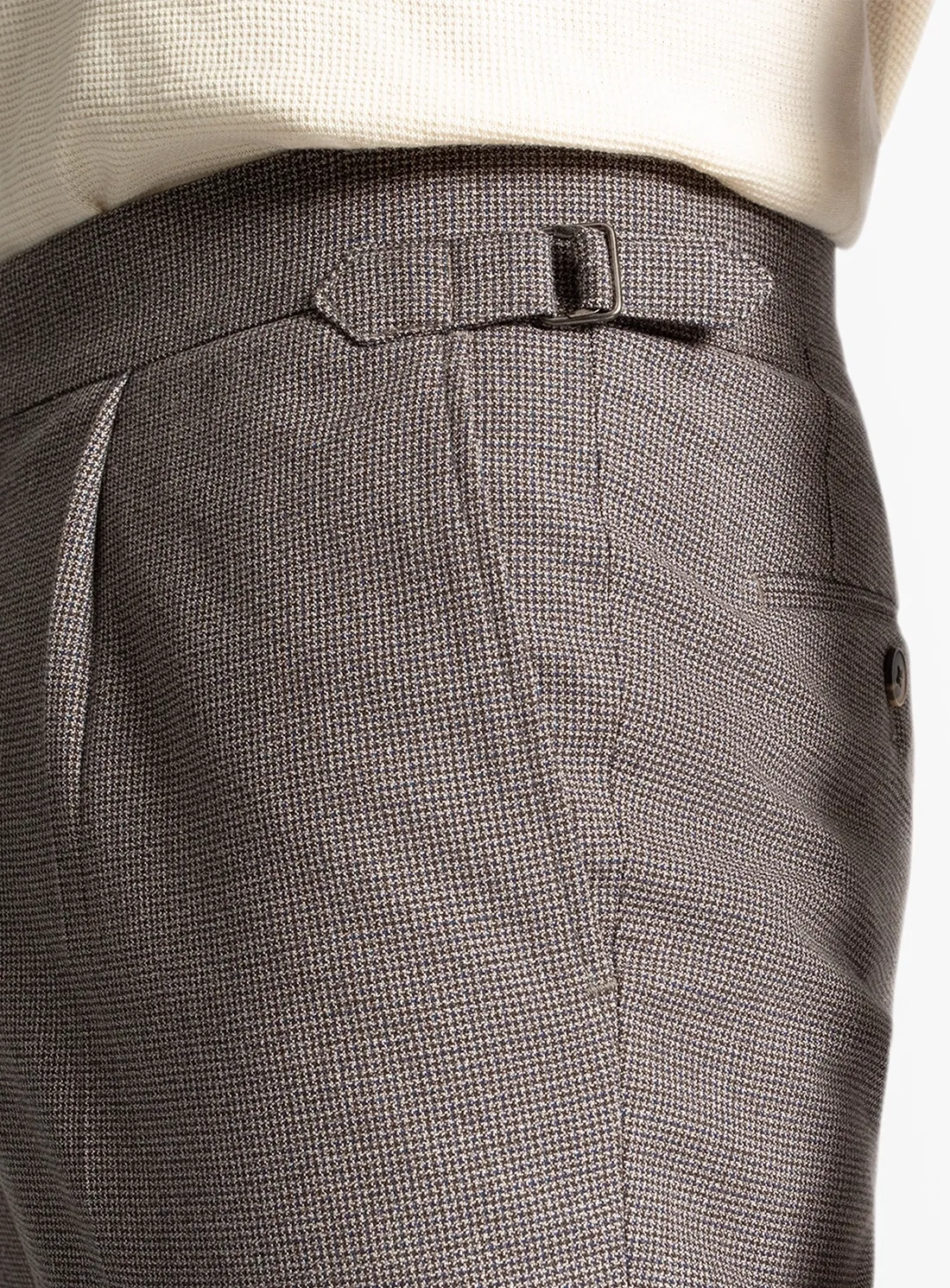 Sienna Puppytooth Chocolate Brown Trousers