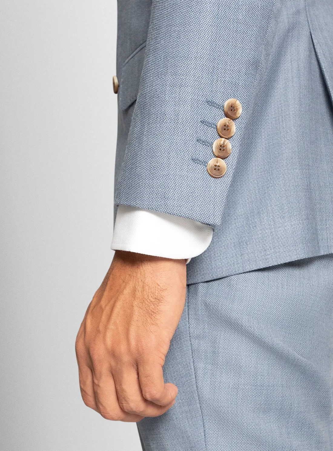Tommaso Double Breasted Sky Suit