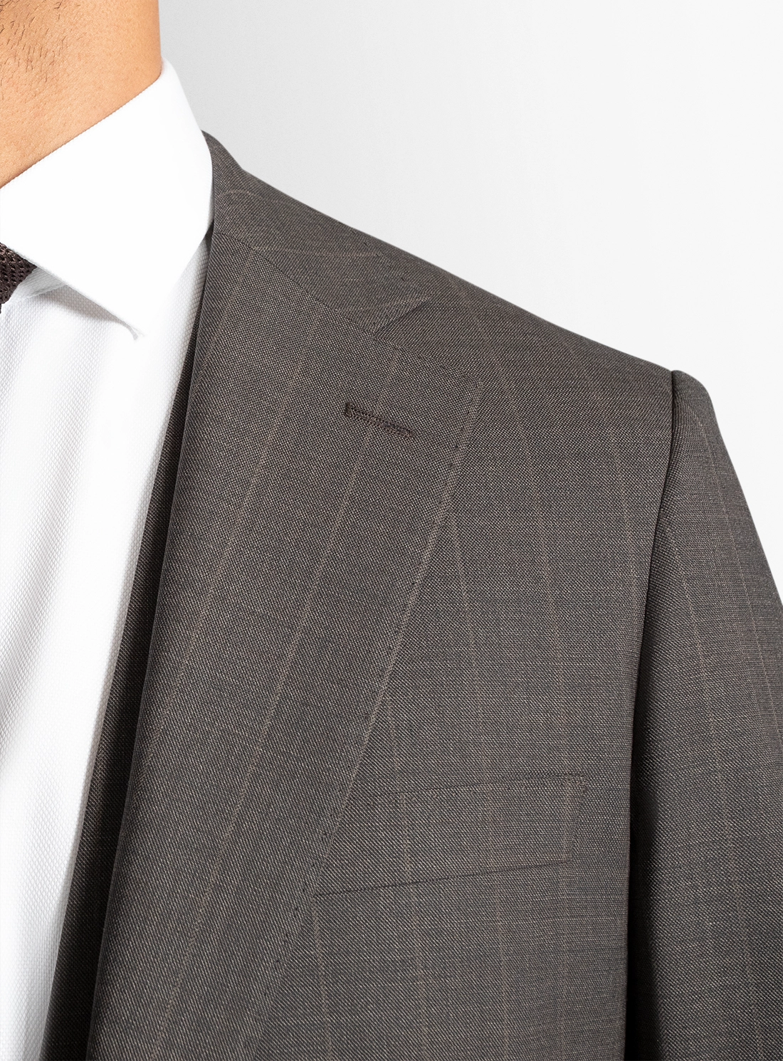 Belnades Striped Chocolate Brown Suit