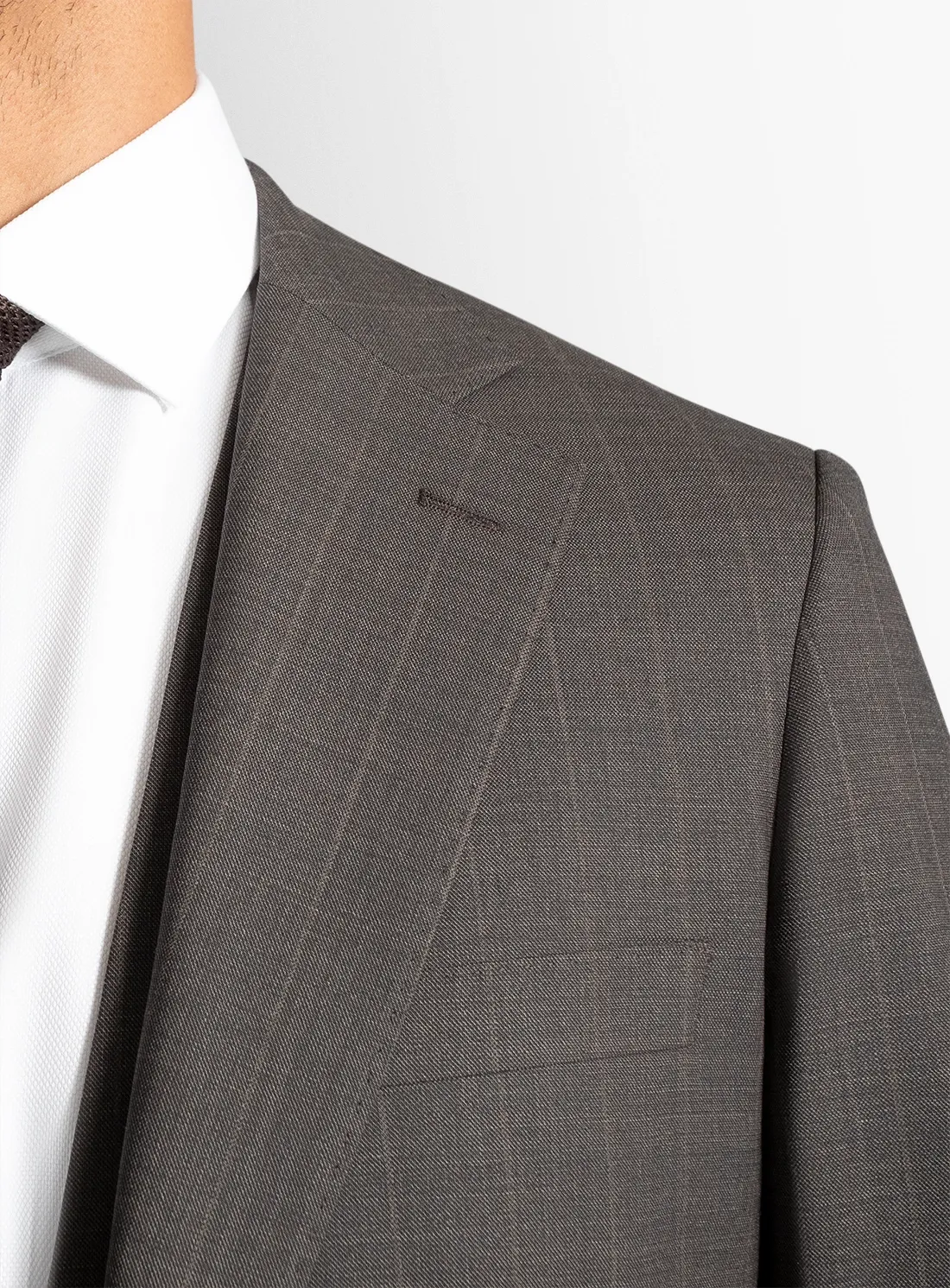 Belnades Striped Chocolate Brown Suit
