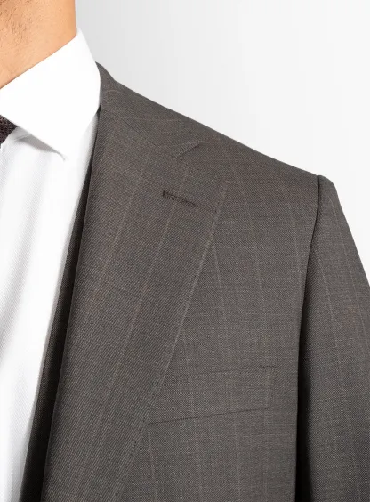 Belnades Striped Chocolate Brown Suit