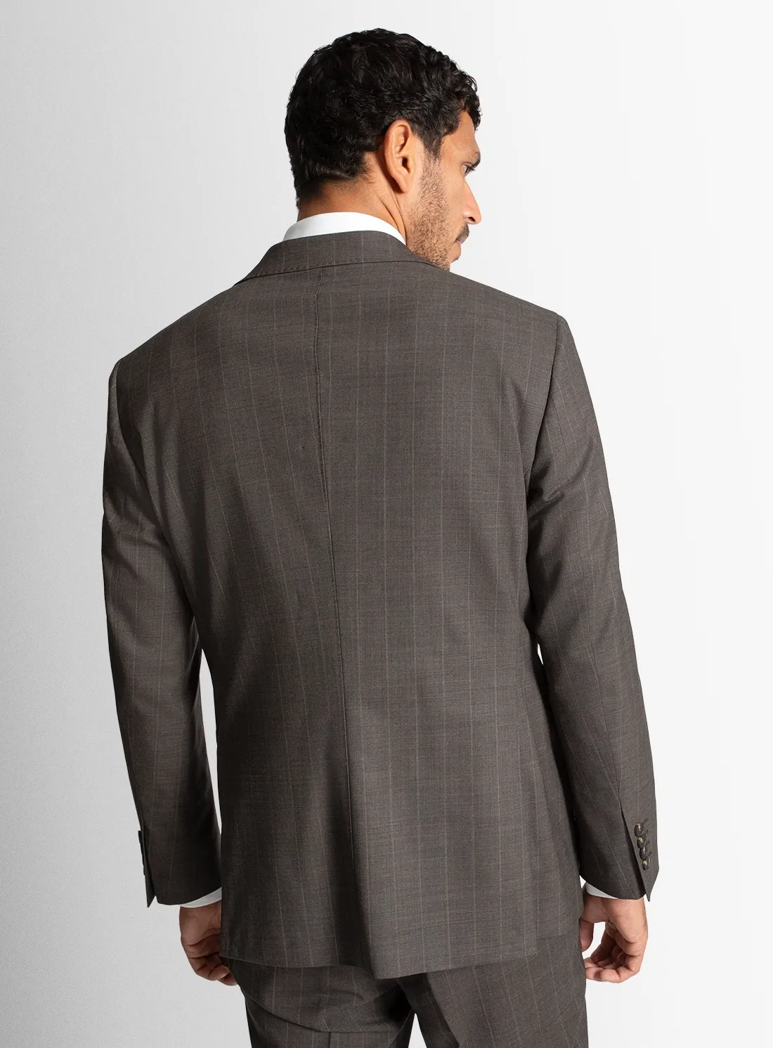 Belnades Striped Chocolate Brown Suit