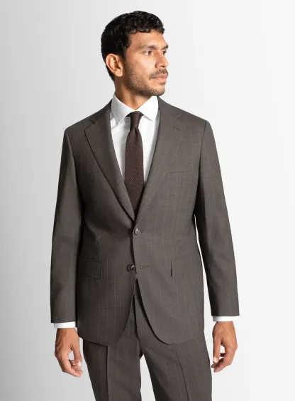 Belnades Striped Chocolate Brown Suit