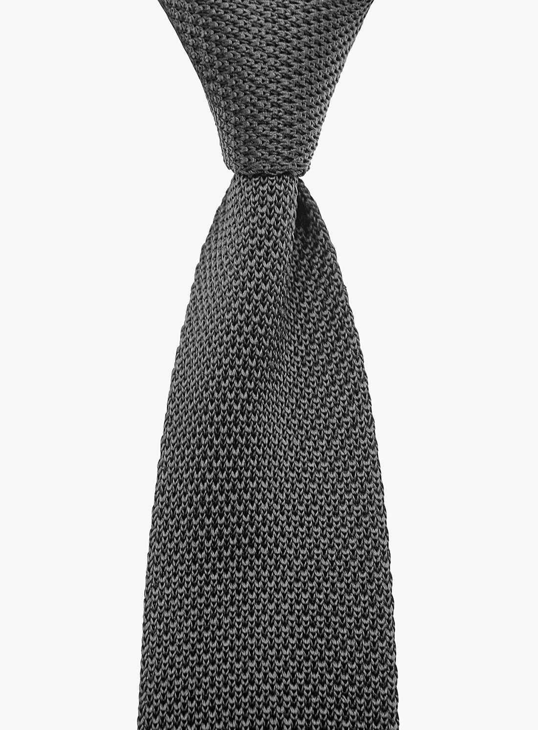 Black Silk Knit Tie