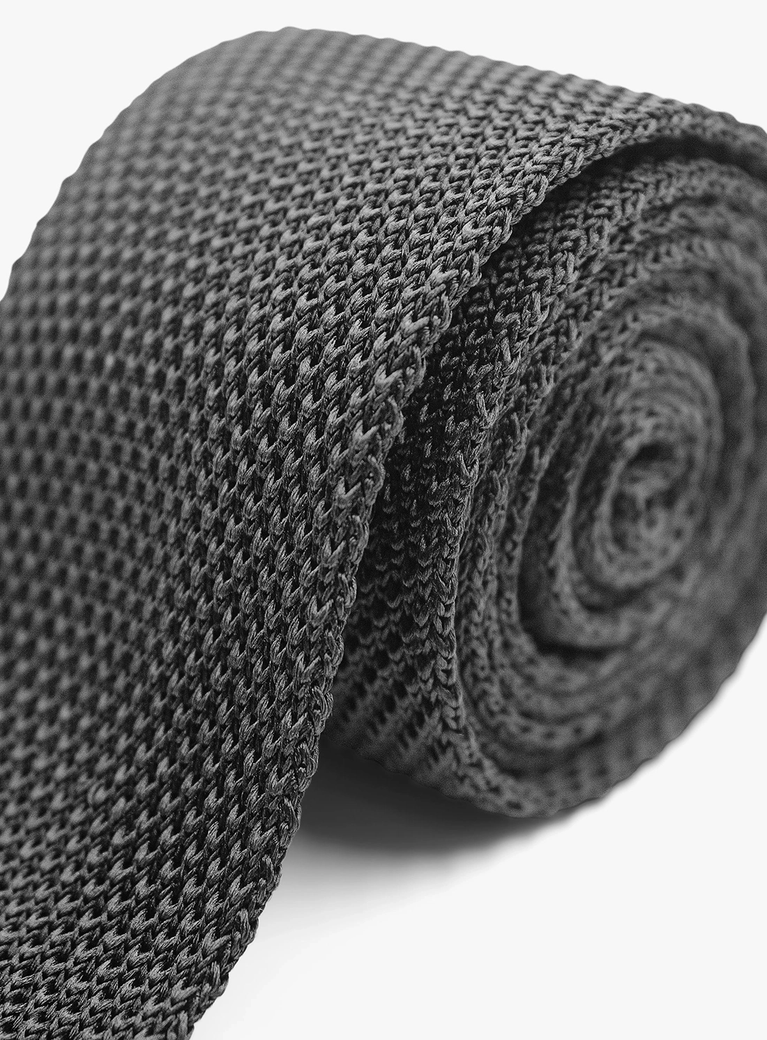 Black Silk Knit Tie
