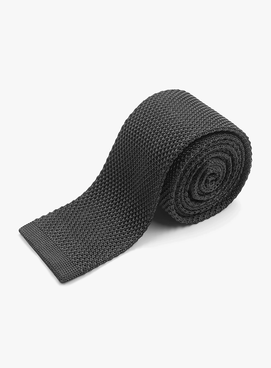 Black Silk Knit Tie