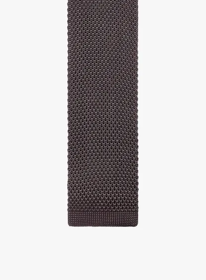 Silk Knit Chocolate Tie