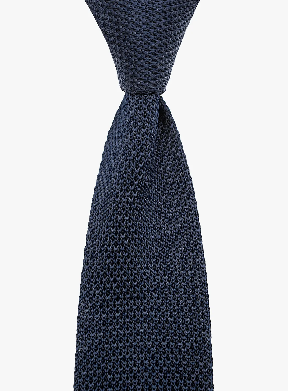 Silk Knit Navy Tie