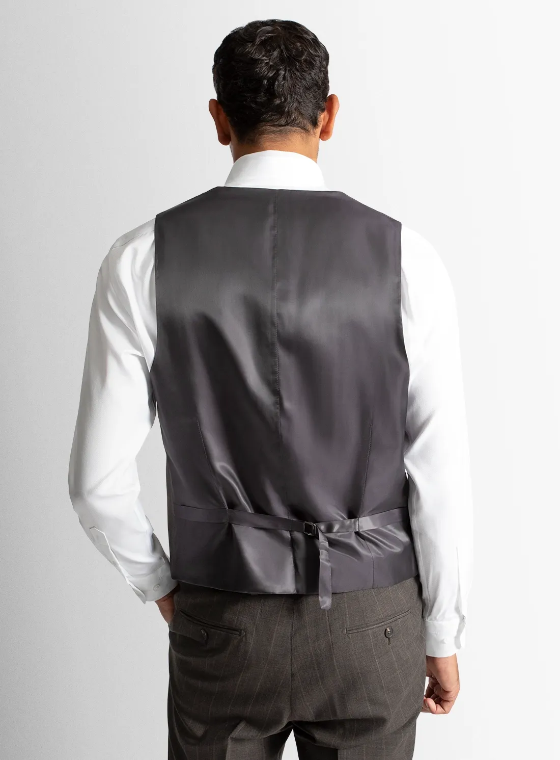 Ortona Striped Chocolate Brown Vest