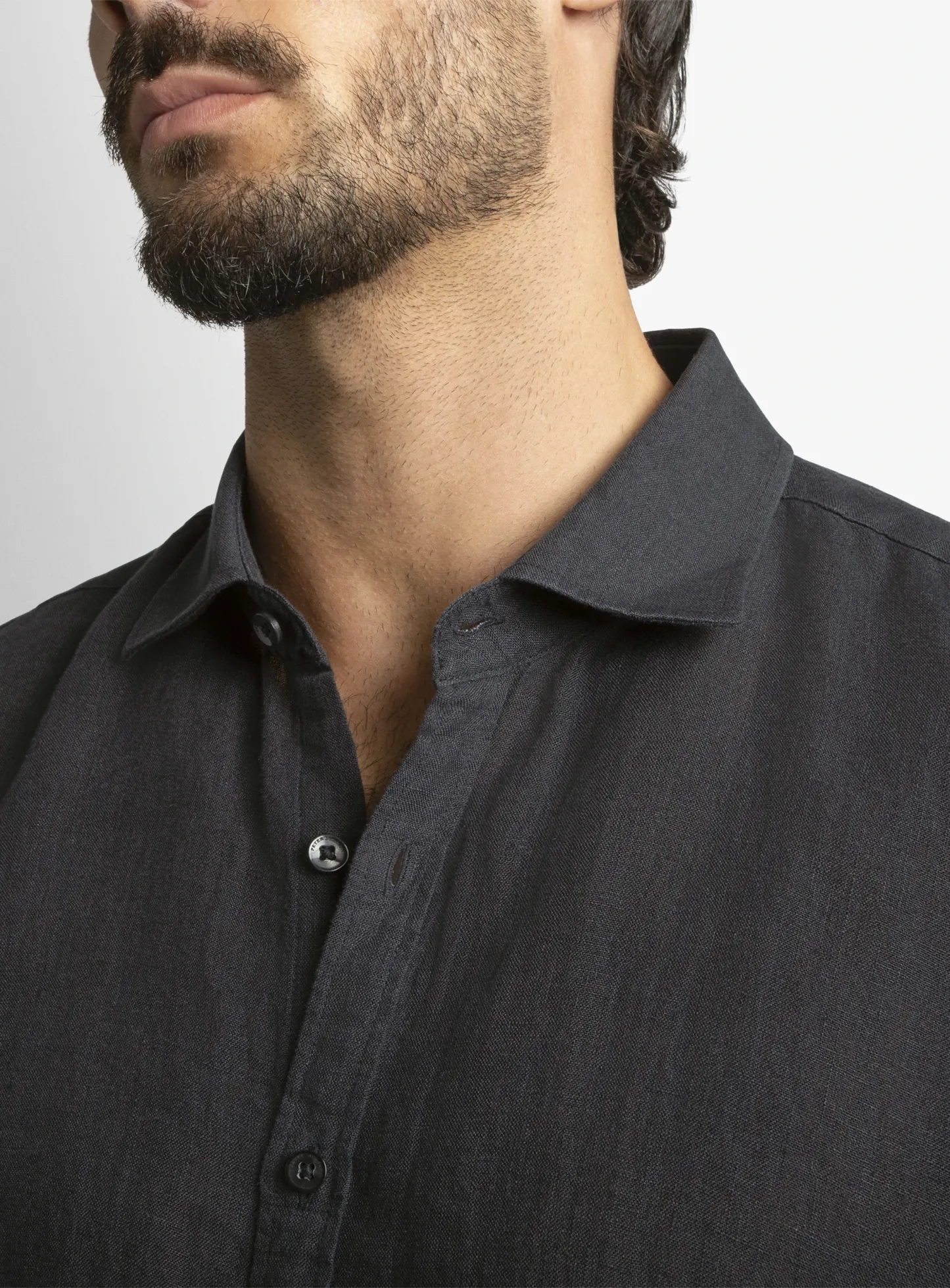 Verano Black Washed Linen Shirt