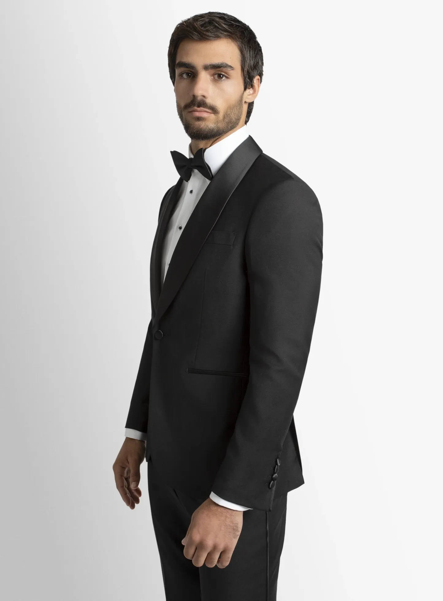 Wide Shawl Black Tuxedo