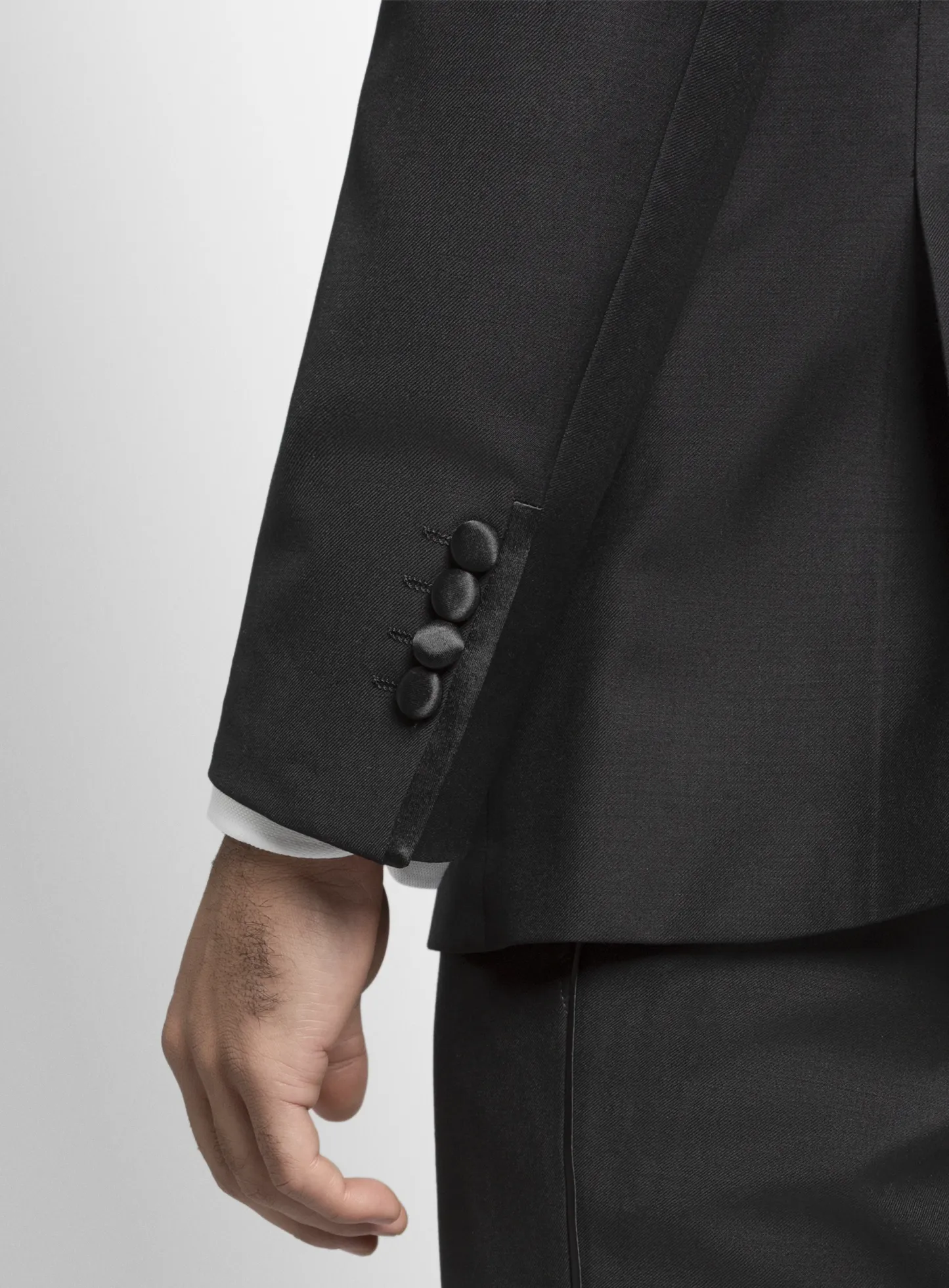 Wide Shawl Black Tuxedo