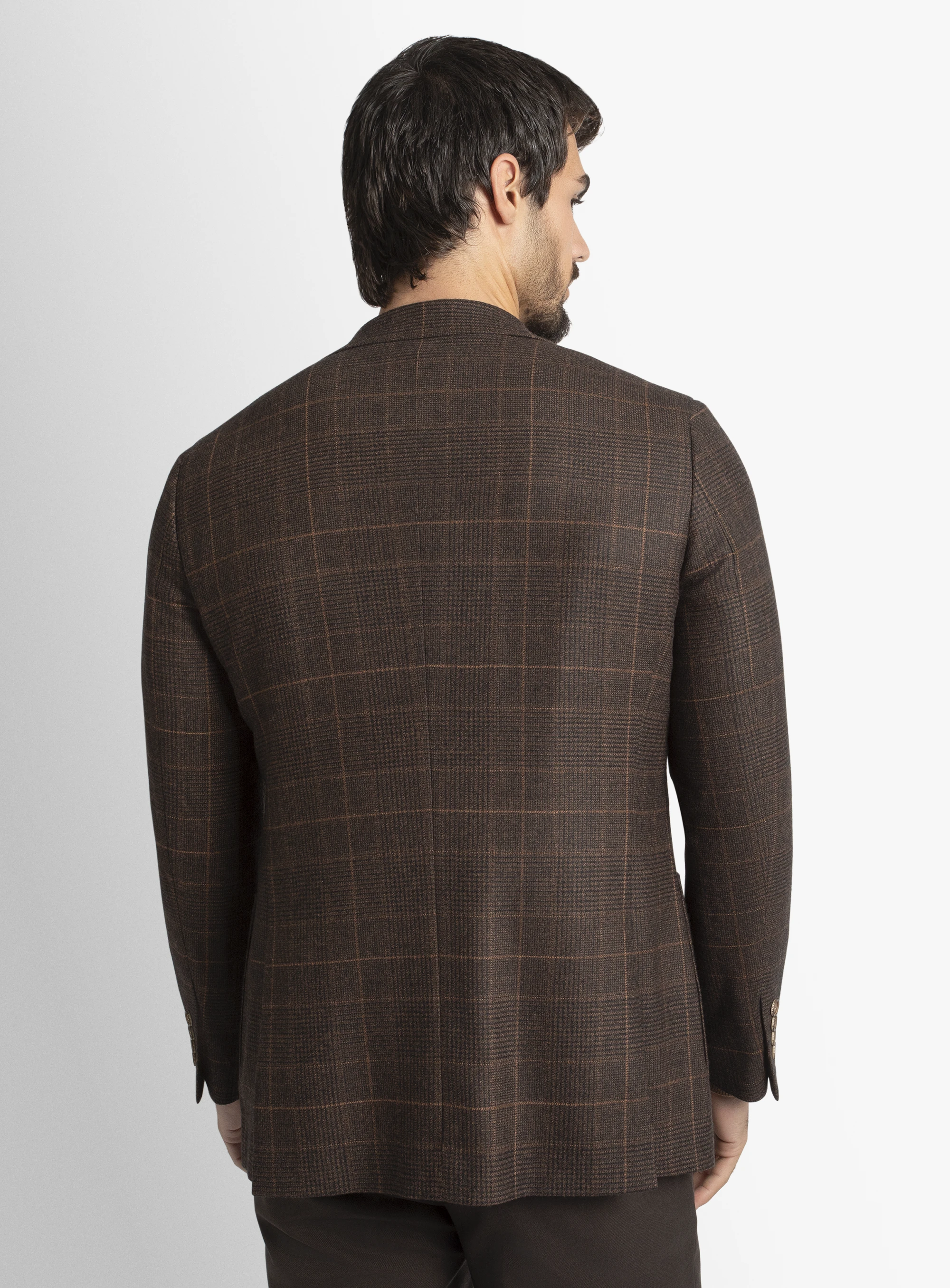 Luzio Choc/Ginger Plaid Milled Finish Jacket