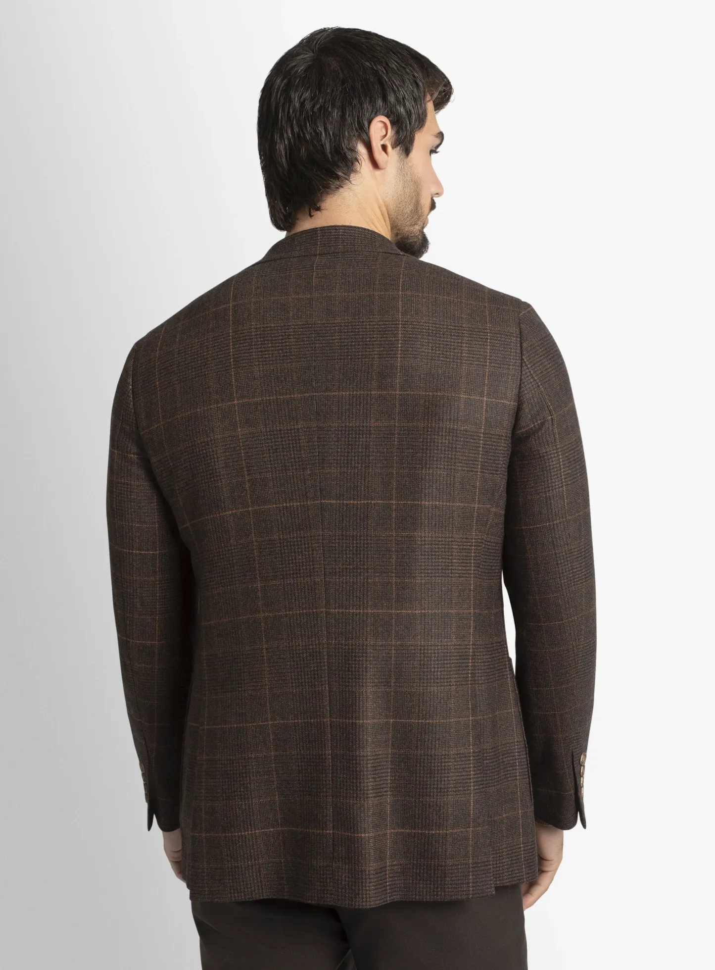 Luzio Choc/Ginger Plaid Milled Finish Jacket