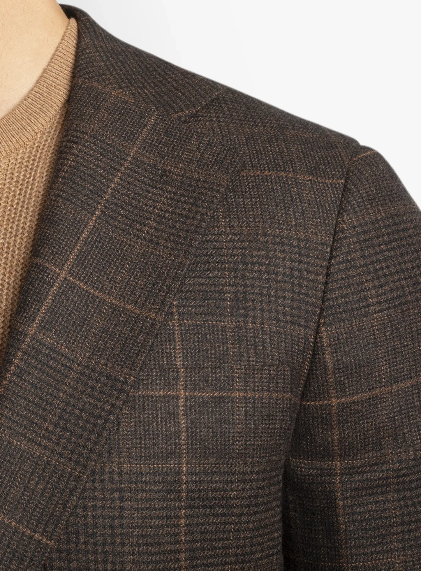 Luzio Choc/Ginger Plaid Milled Finish Jacket