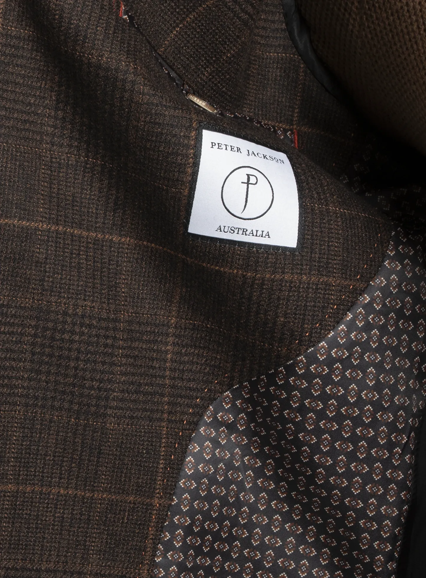Luzio Choc/Ginger Plaid Milled Finish Jacket