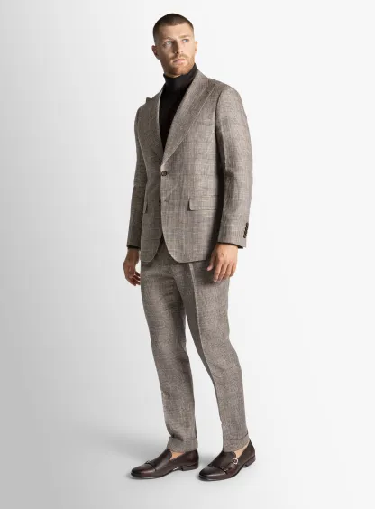 Siena Plaid Chocolate Trousers
