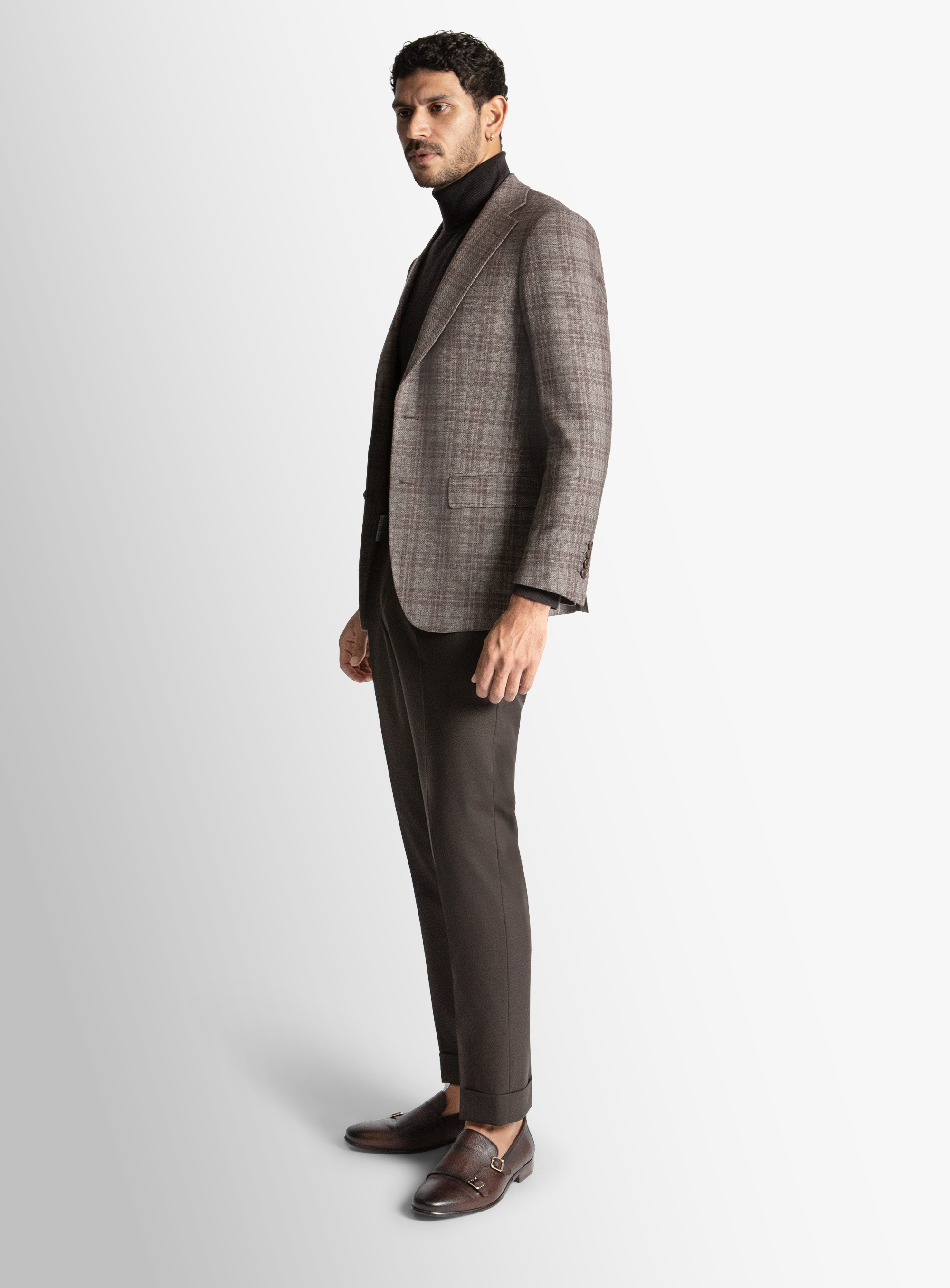 Vitale Grey Berry Plaid Jacket