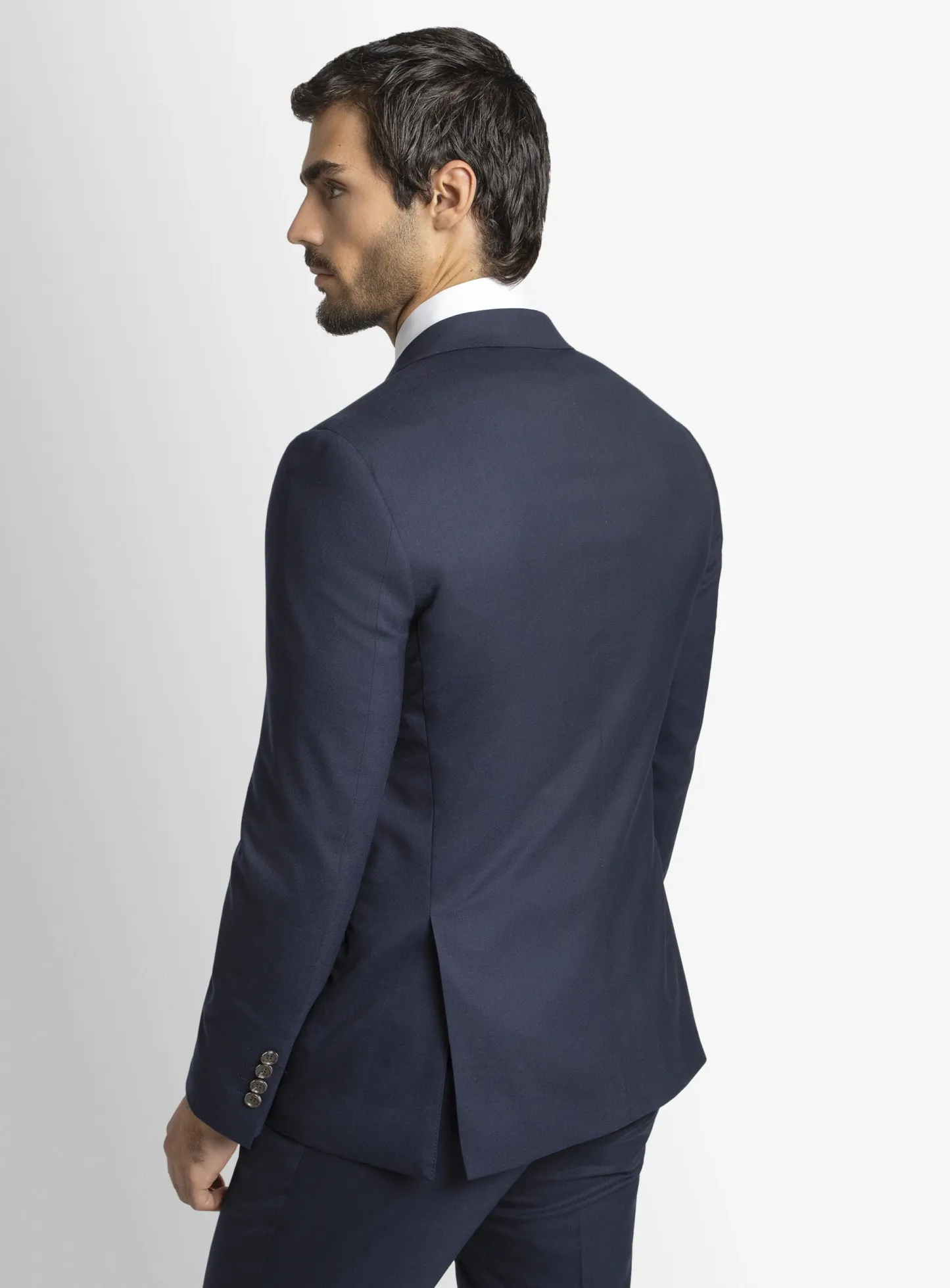 Positano Twill Double Breasted Navy Suit Jacket