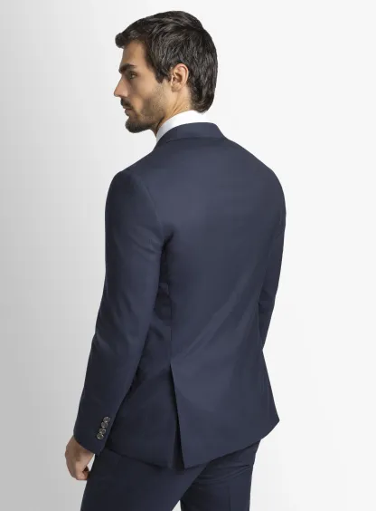Positano Twill Double Breasted Navy Suit Jacket
