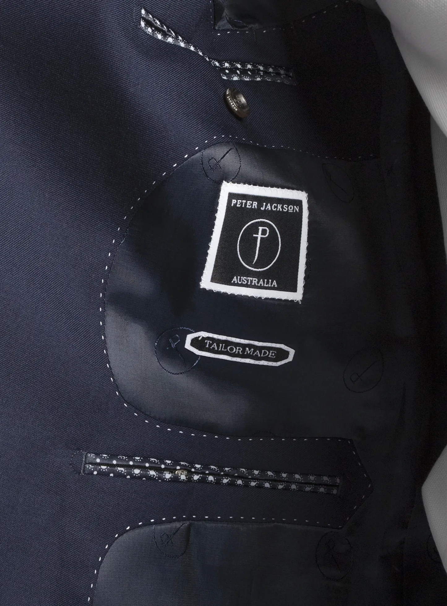 Positano Twill Double Breasted Navy Suit Jacket