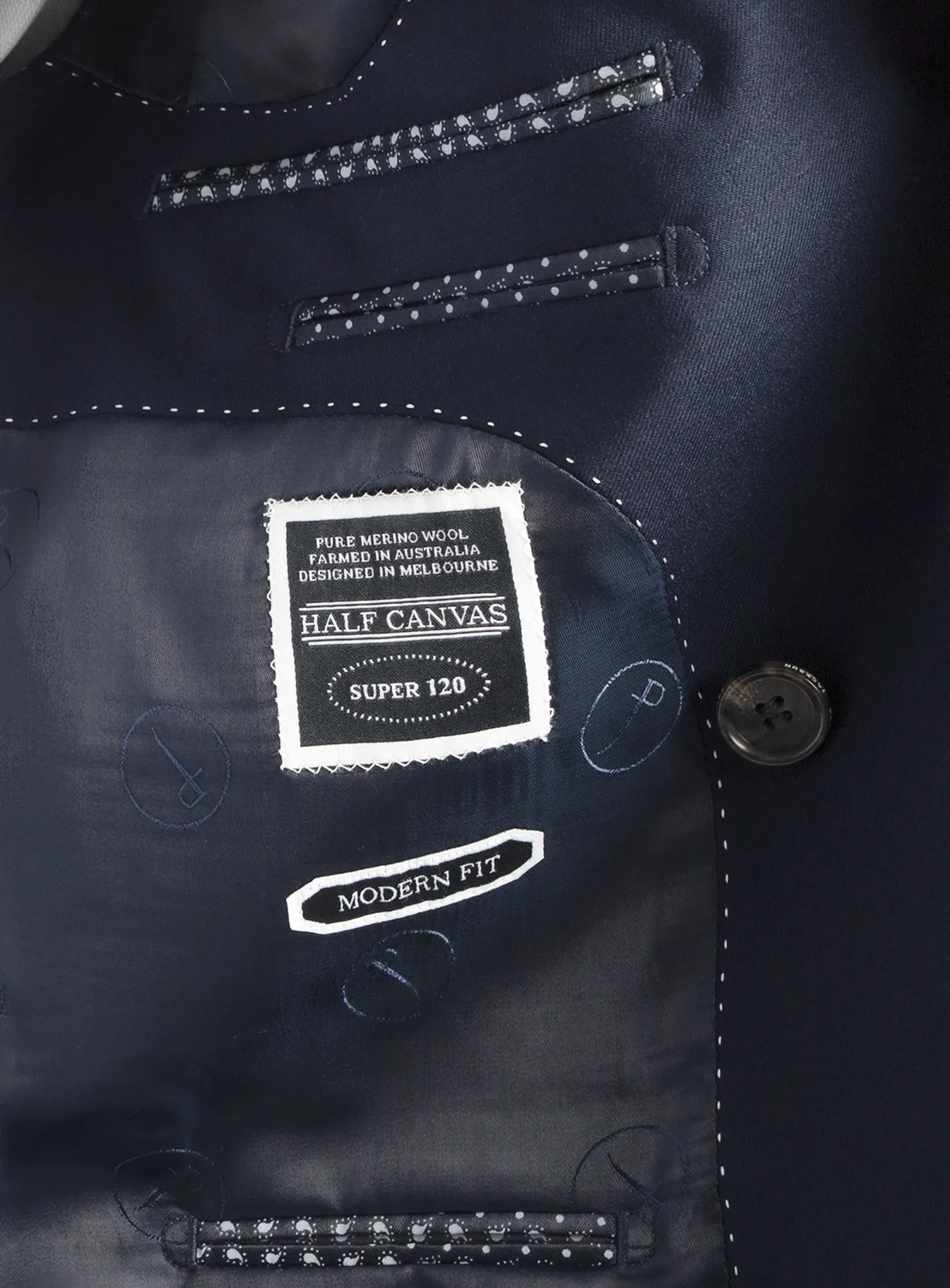 Positano Twill Double Breasted Navy Suit Jacket