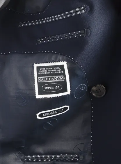 Positano Twill Double Breasted Navy Suit Jacket