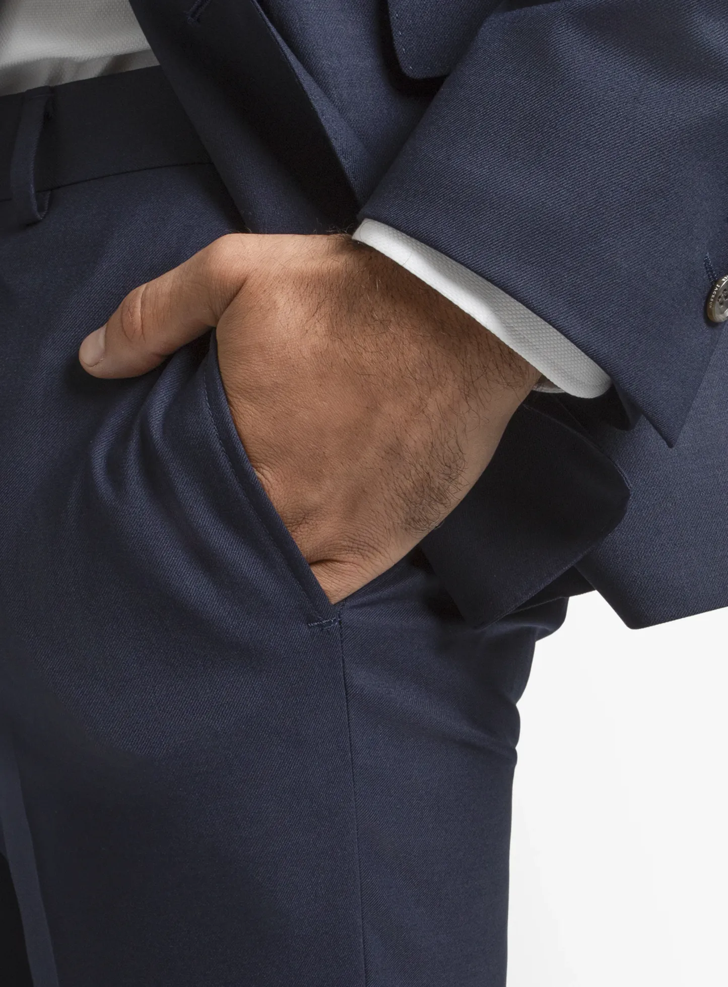 Positano Twill Double Breasted Navy Suit Jacket