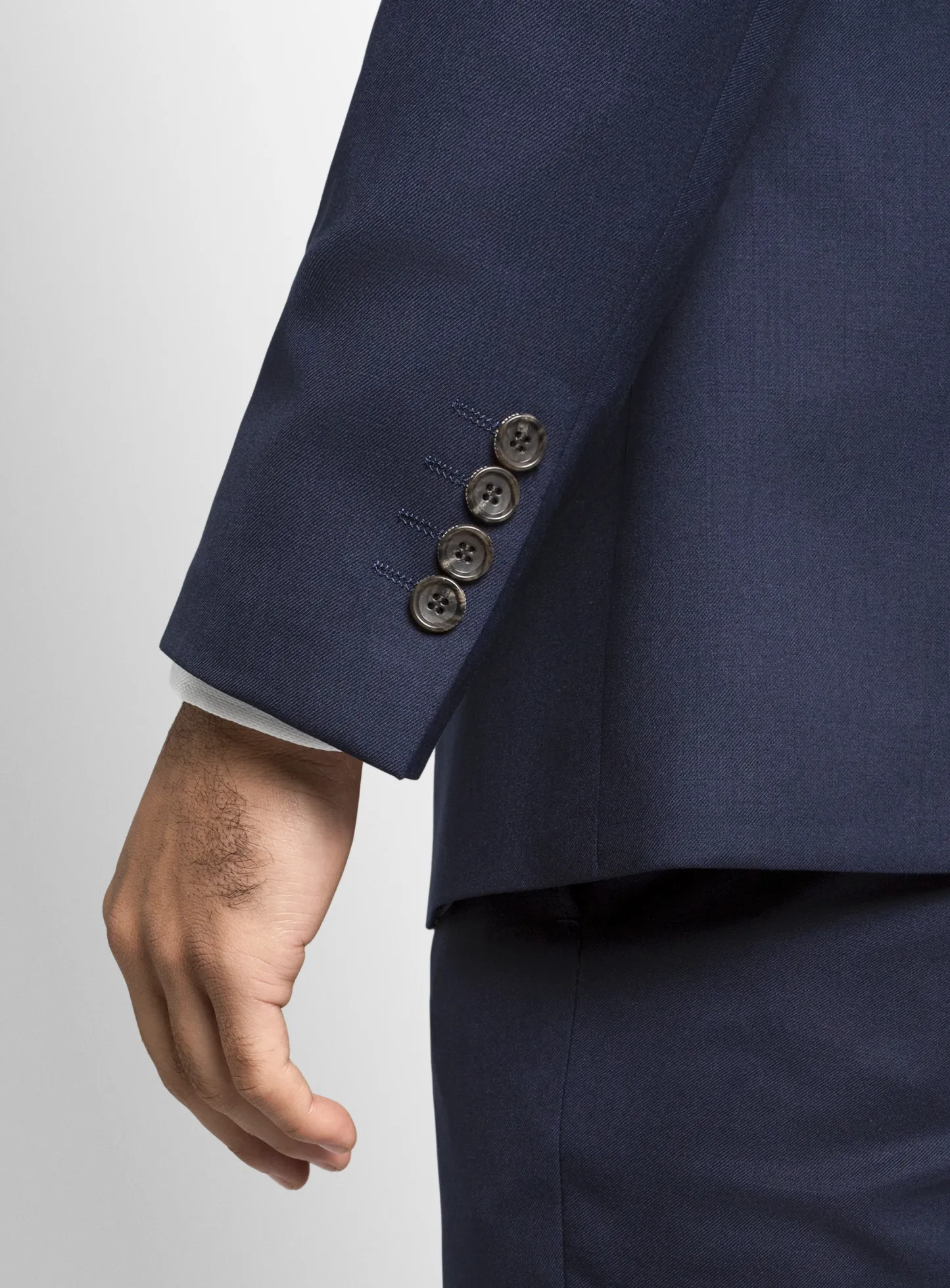 Positano Twill Double Breasted Navy Suit Jacket
