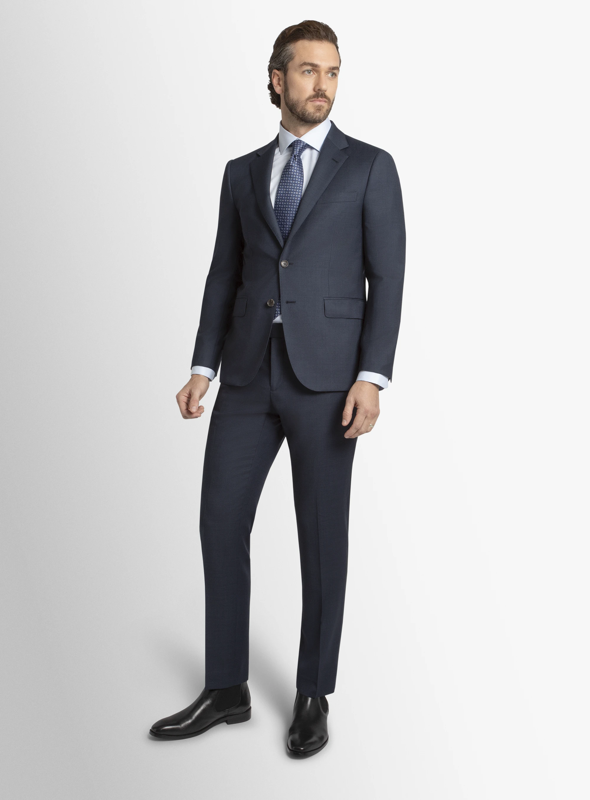 Navy Birdseye Signature 2-Piece Suit
