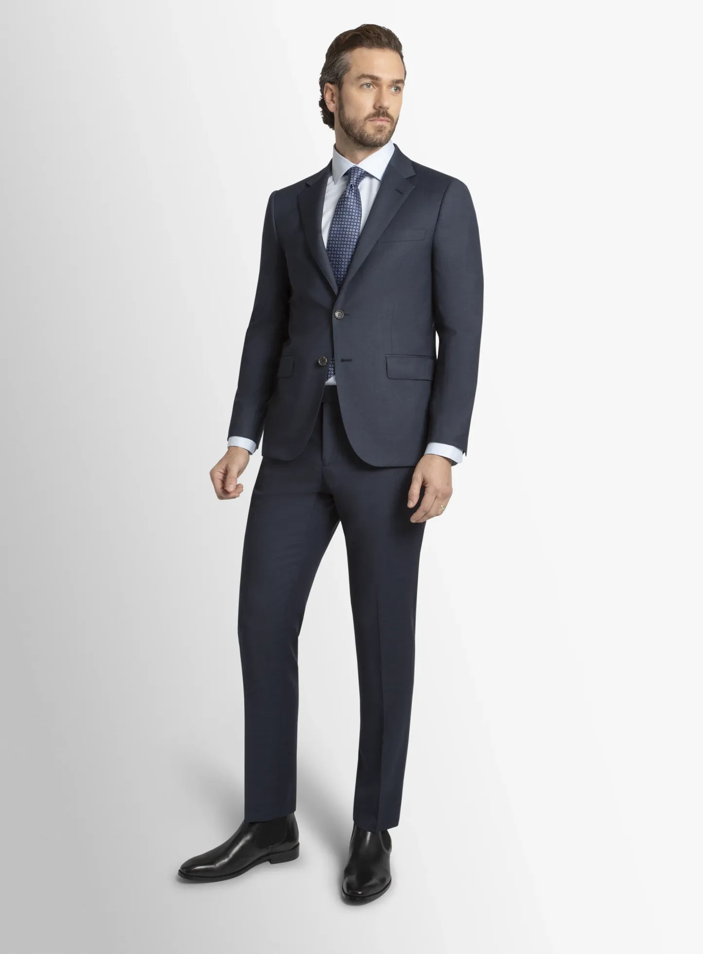 Navy Birdseye Signature 2-Piece Suit