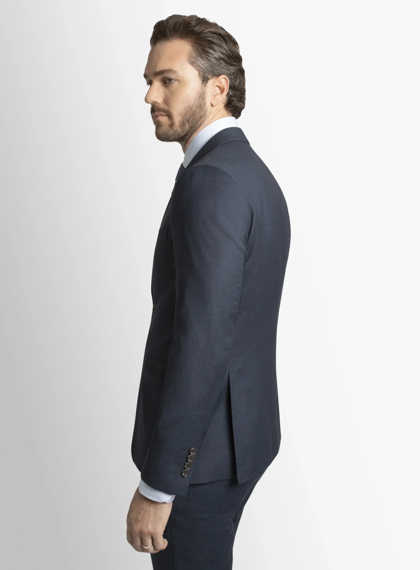 Navy Birdseye Signature 2-Piece Suit