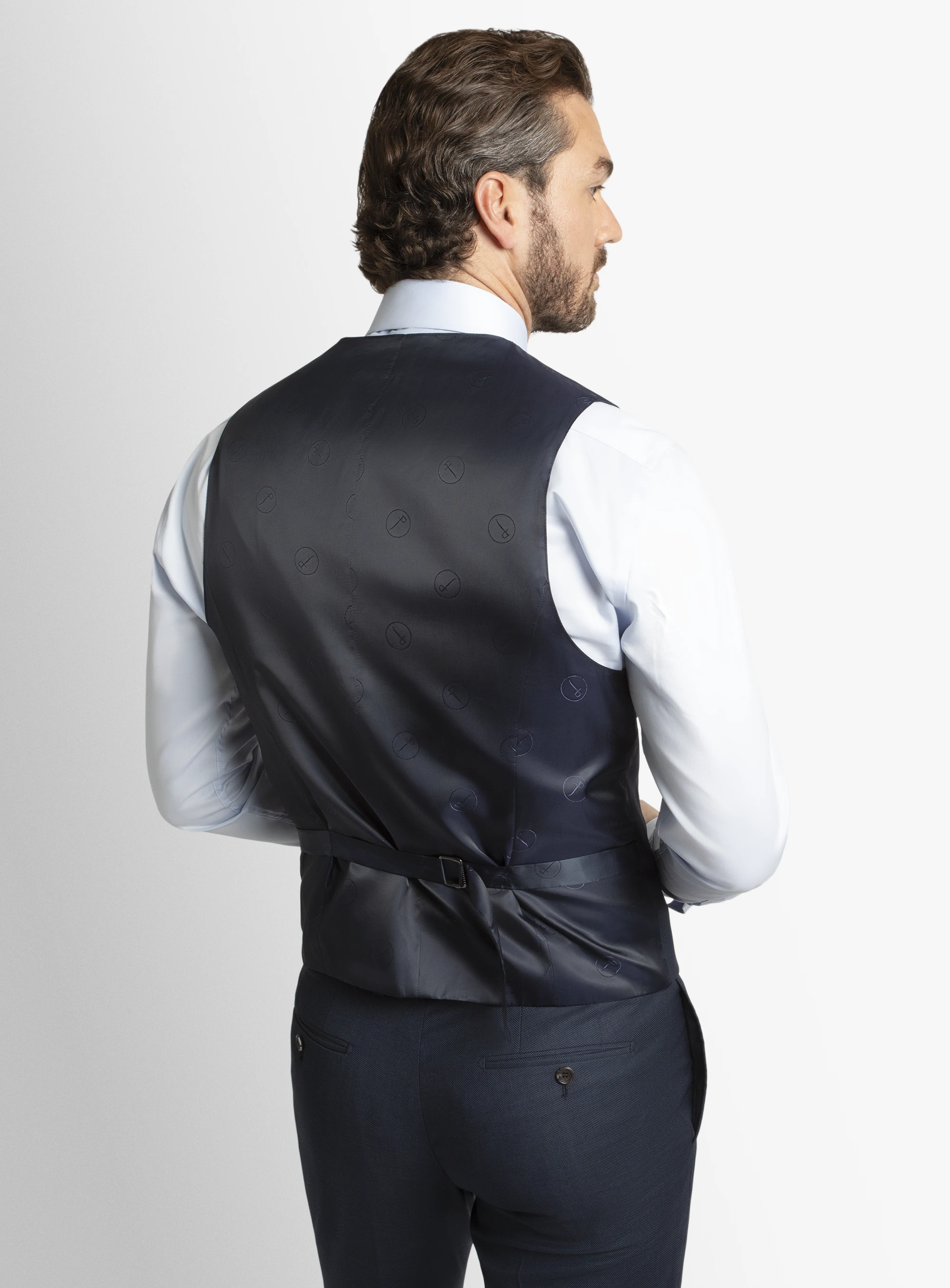 Cayman Navy Blue Birdseye Vest