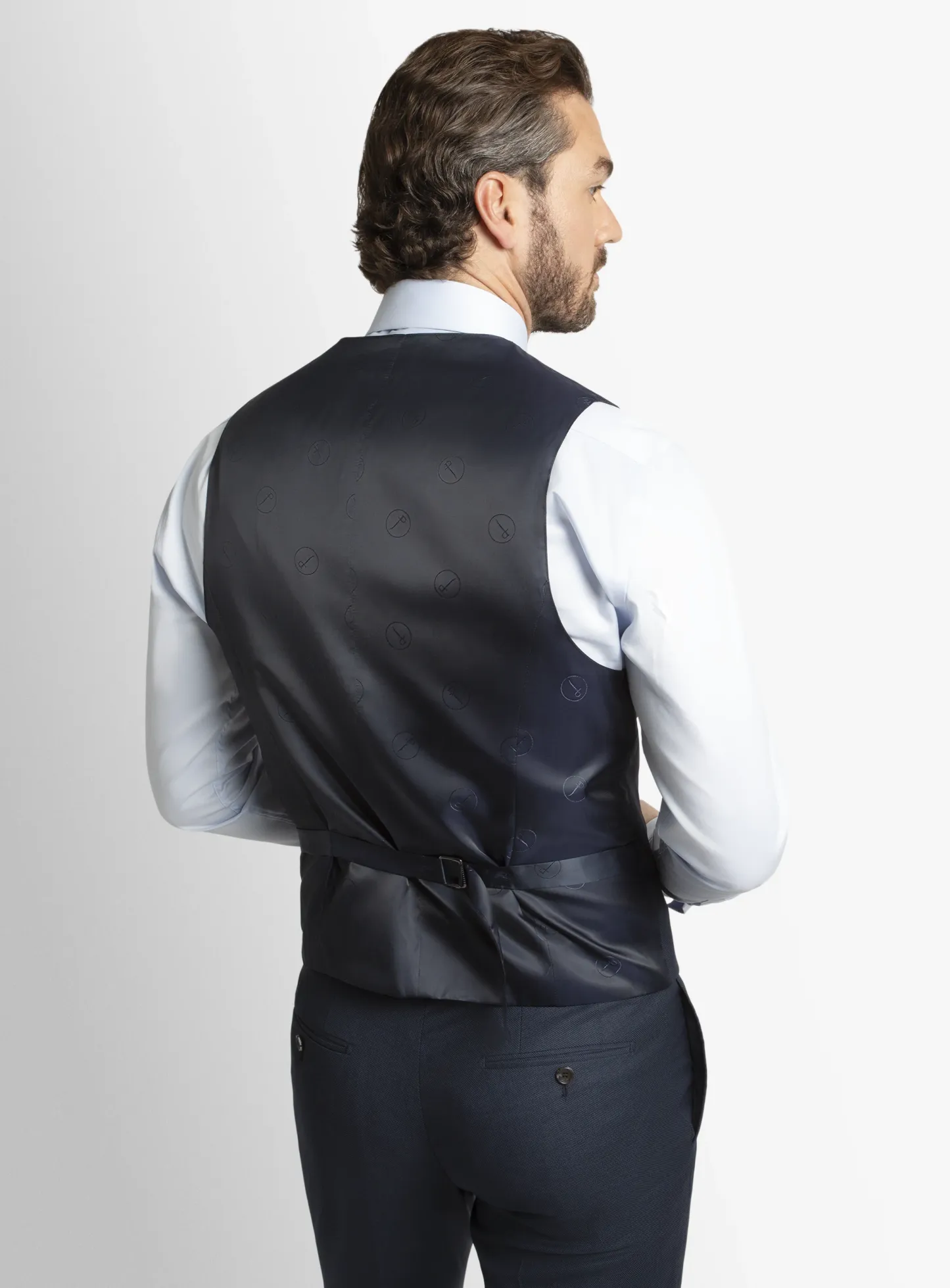 Cayman Navy Blue Birdseye Vest