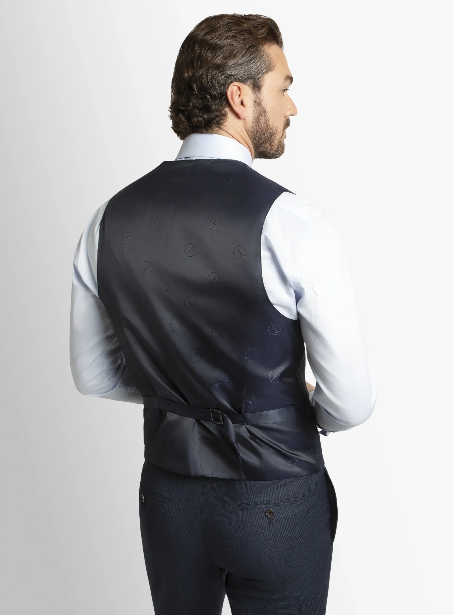 Cayman Navy Blue Birdseye Vest