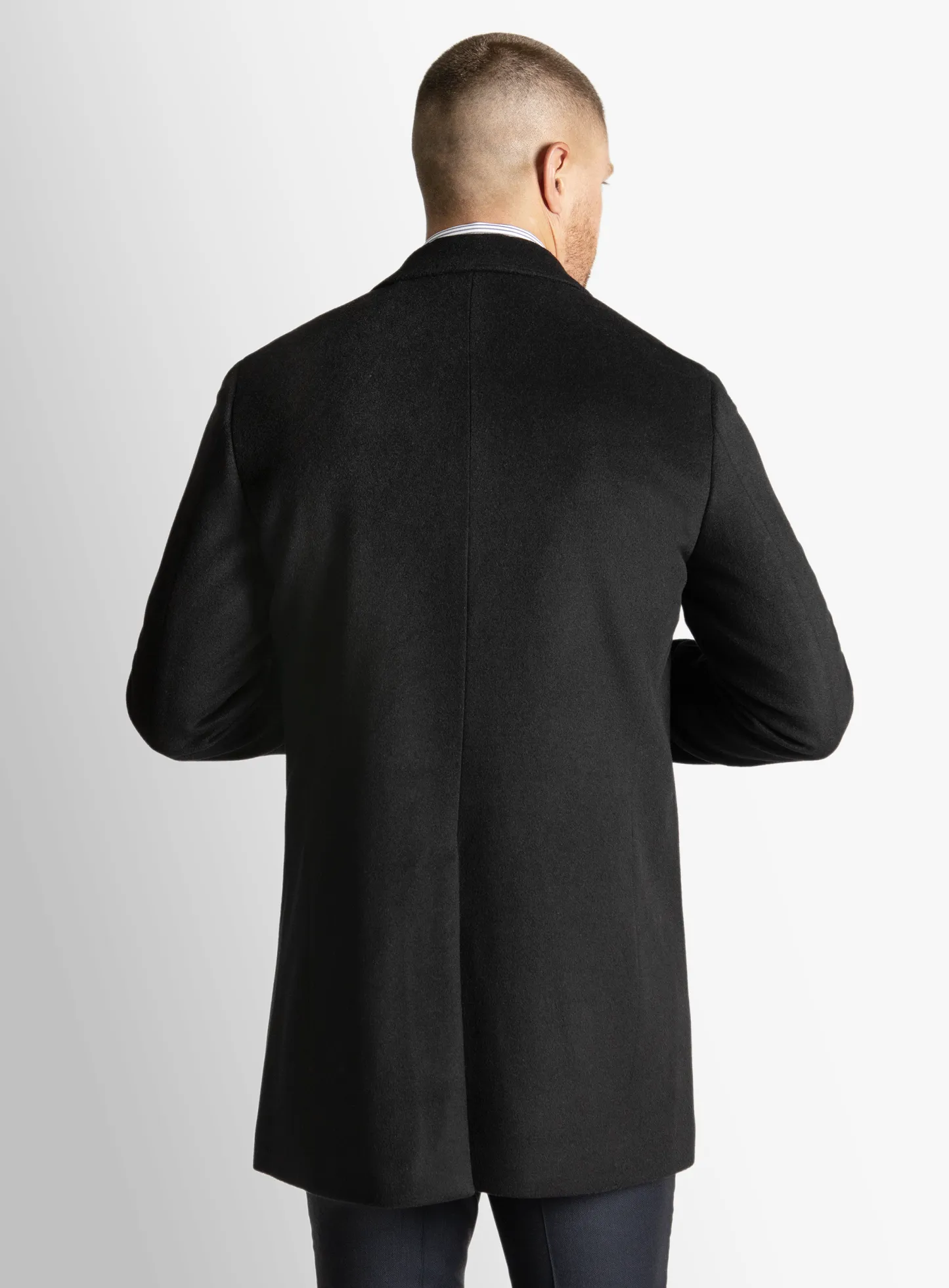 Bellagio Black Pile Overcoat