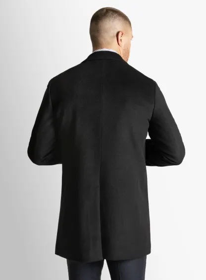 Bellagio Black Pile Overcoat