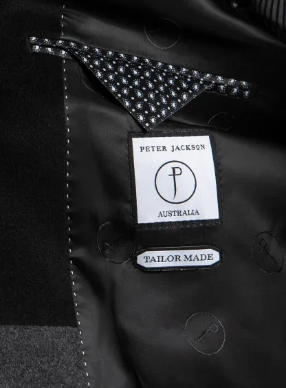 Bellagio Black Pile Overcoat