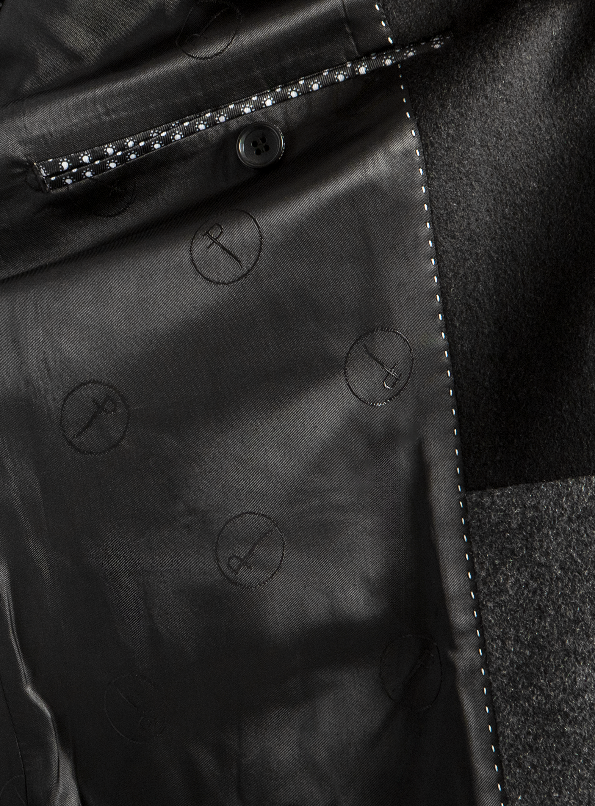 Bellagio Black Pile Overcoat