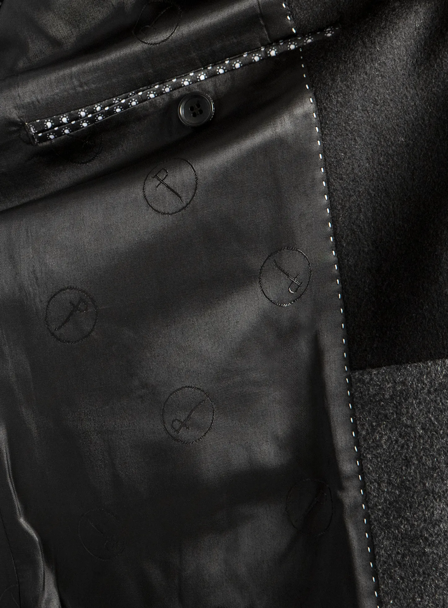Bellagio Black Pile Overcoat