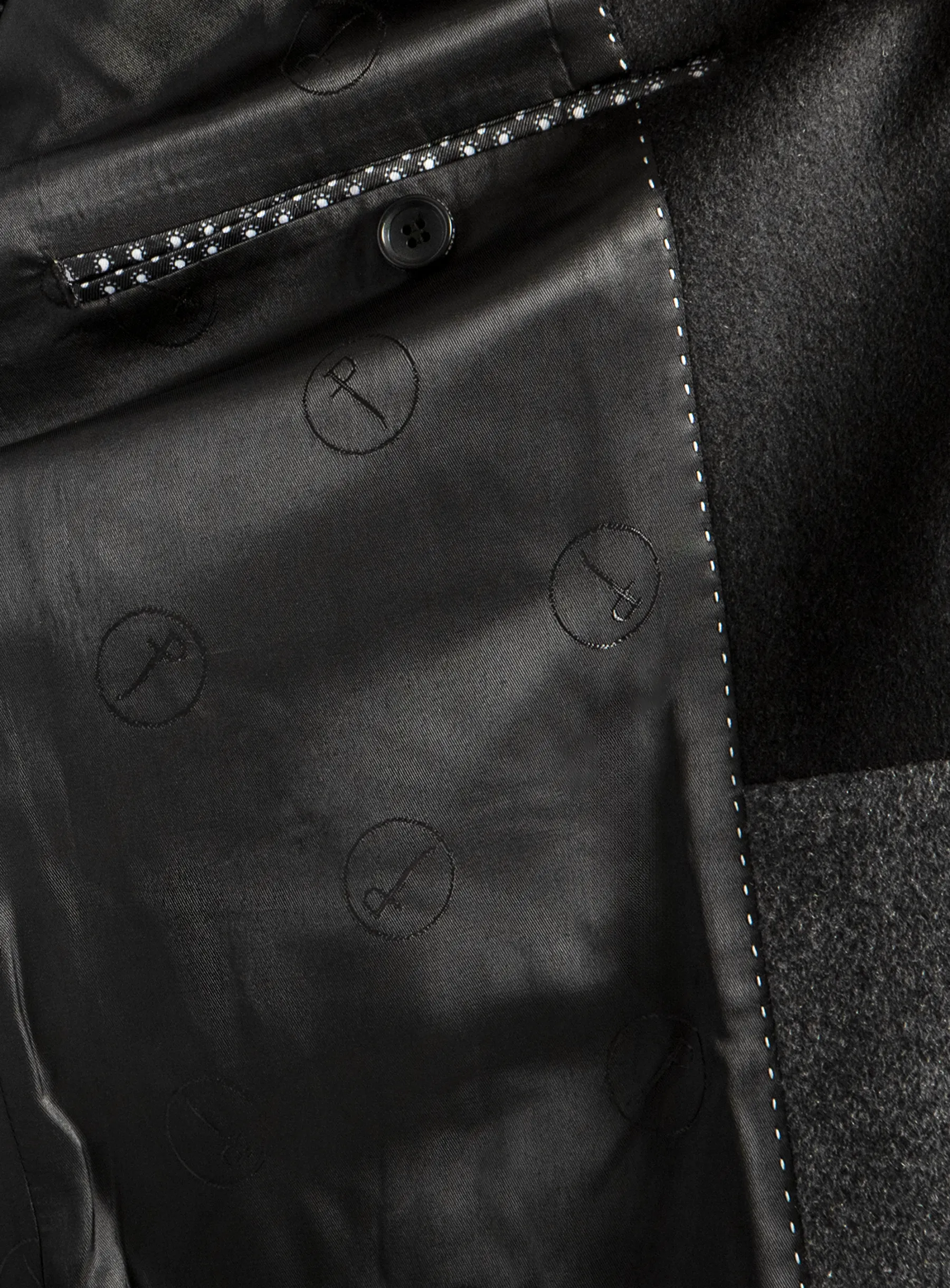 Bellagio Black Pile Overcoat